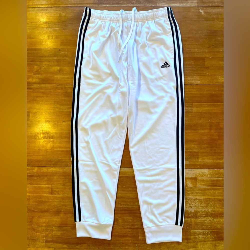 ADIDAS Essentials White 3-Stripes Track Suit - Picture 7 of 12